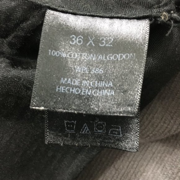 Haggar Mens 36 x 32 Charcoal Gray 100% Cotton Flat Front Straight Leg Pants - Picture 3 of 9